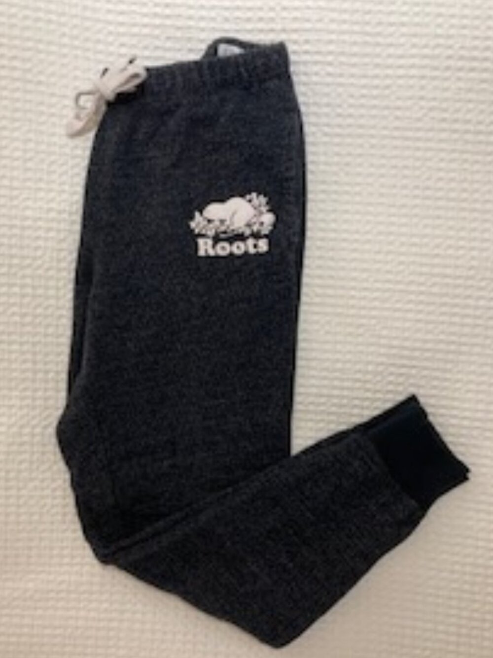 Roots Women's Original Slim Cuff Sweatpants Black Pepper- Medium